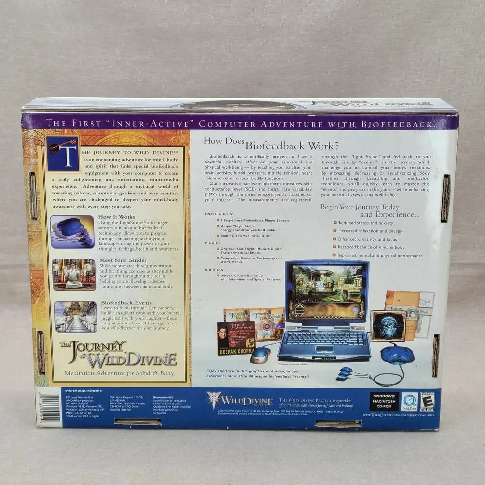 The Journey to Wild Divine The Passage Biofeedback Game for Win XP - Open Box